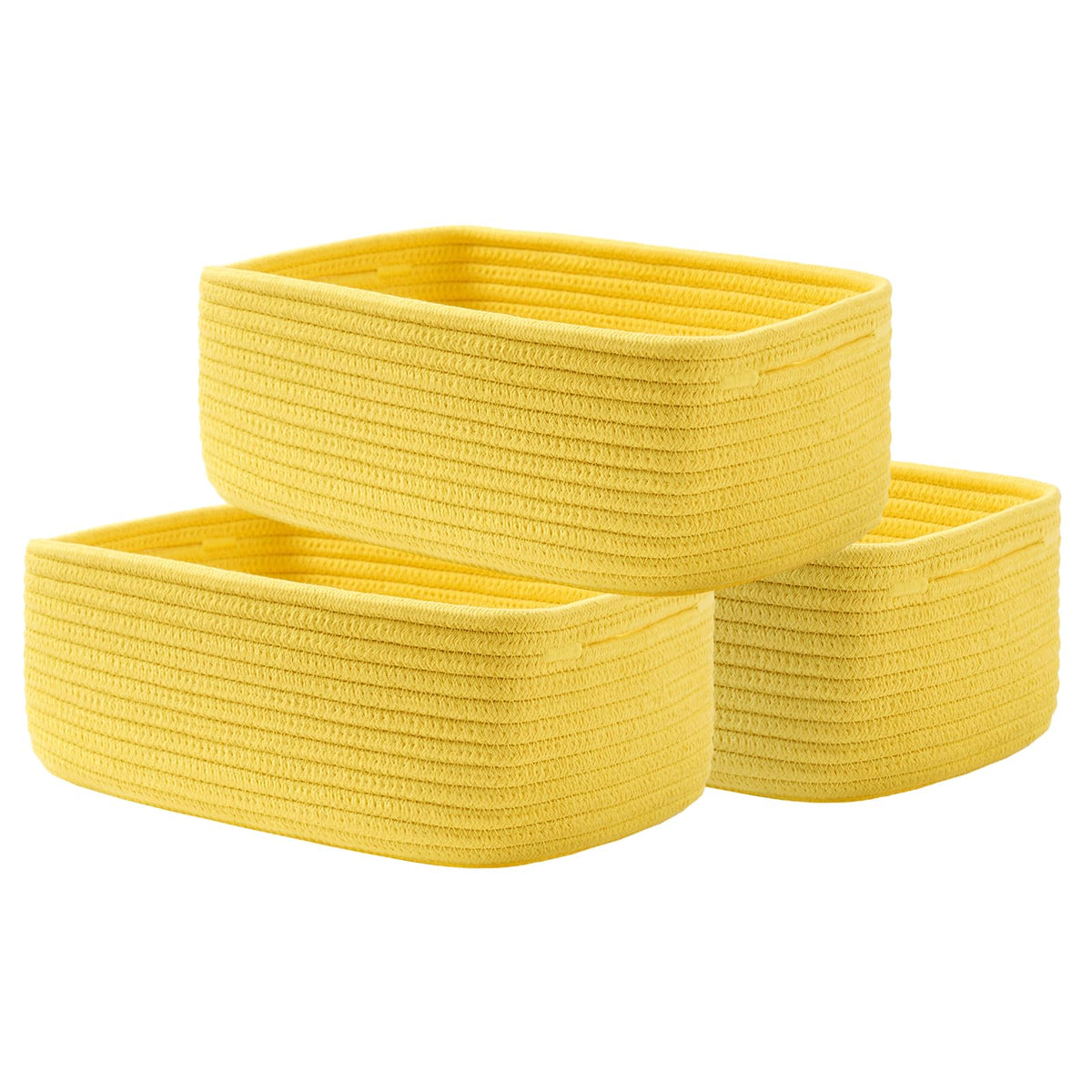 KALLAX Small Woven Storage Basket for Organizing, 12 x 8 x 4.5 inch, 3 Pack