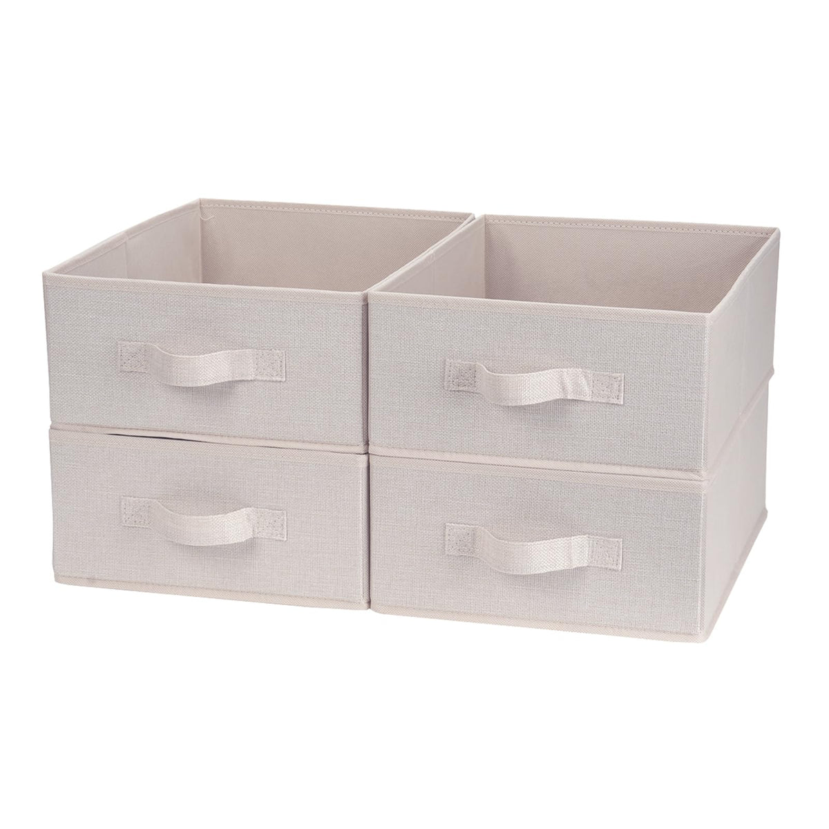 Clothings Collapsible Storage Bins, Foldable Drawer Organizers Closet Storage Baskets Cube Storage Bin for Bedroom Living Room (4 Pack, Grey, 15.4x11.4x5.5inch)