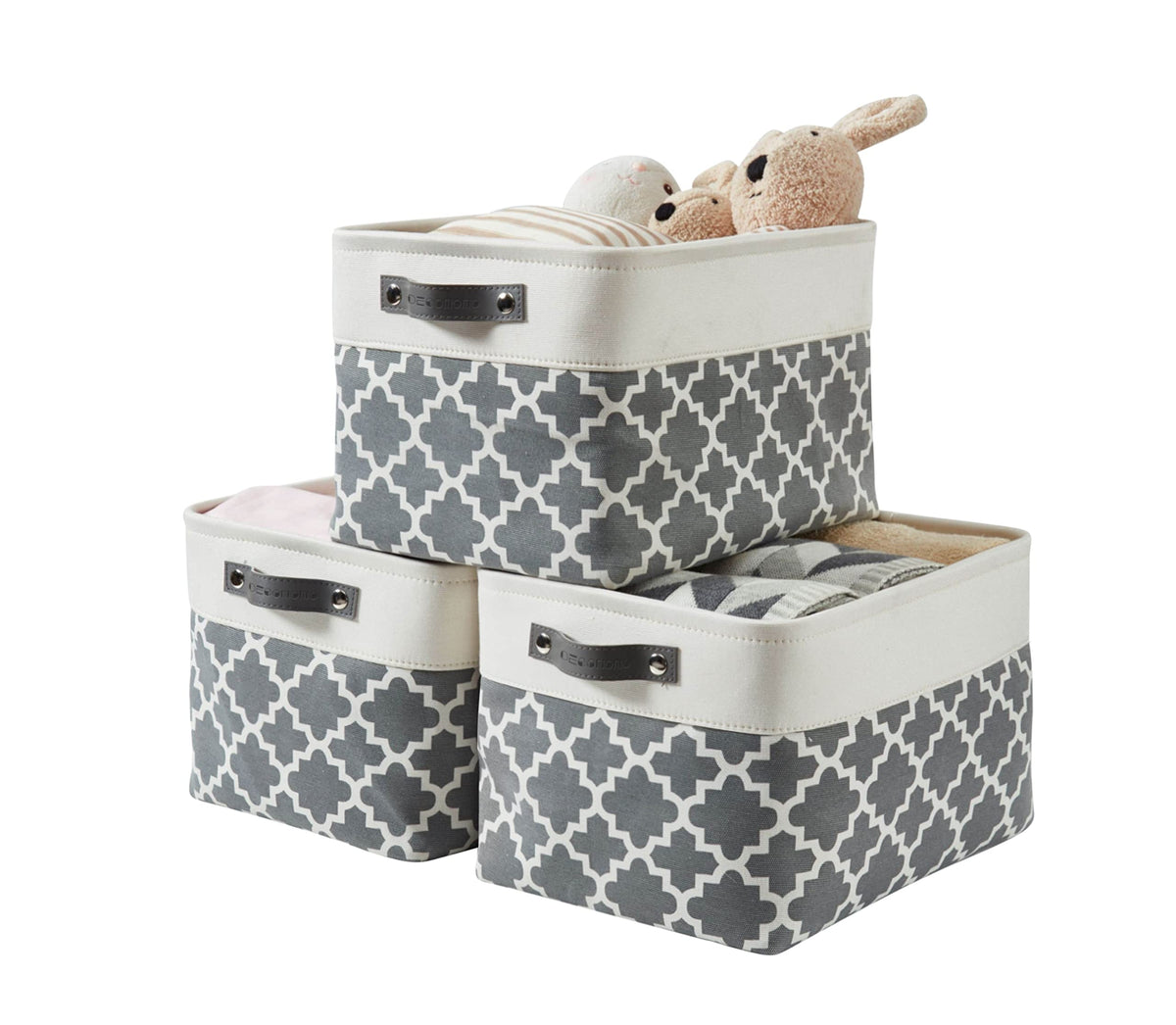 DECOMOMO Storage Bins, Large Fabric Storage Baskets for Shelves 1 Pack
