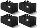 HOMESURE Supports 200lbs Heavy Duty Moving Bags - Strong Zipper & Wrap-Around Handles - Water-Resistant Storage Totes, Durable Alternative to Moving Boxes - 8 Pack - Semi-Transparent
