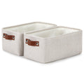 DULLEMELO Extra Large Storage Baskets, Fabric Storage Bins for Organizing Shelves Nursery Toys Books, Closet Baskets and Bins with Handles, Black&Grey, 2-Pack