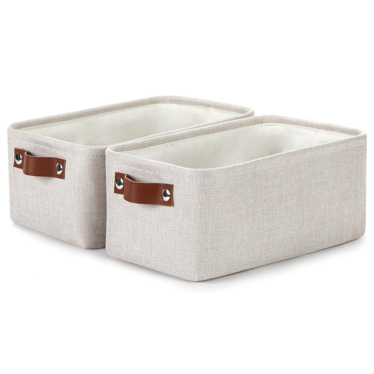 DULLEMELO Extra Large Storage Baskets, Fabric Storage Bins for Organizing Shelves Nursery Toys Books, Closet Baskets and Bins with Handles, Black&Grey, 2-Pack