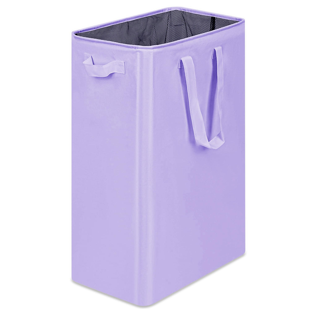 efluky Slim Laundry Basket, Narrow Laundry Hamper with Handles, Collapsible Dirty Clothes Hamper, Tall Laundry Bin for Laundry Room, Dorm and Bedroom, 12.7 Gallons(48L) Beige