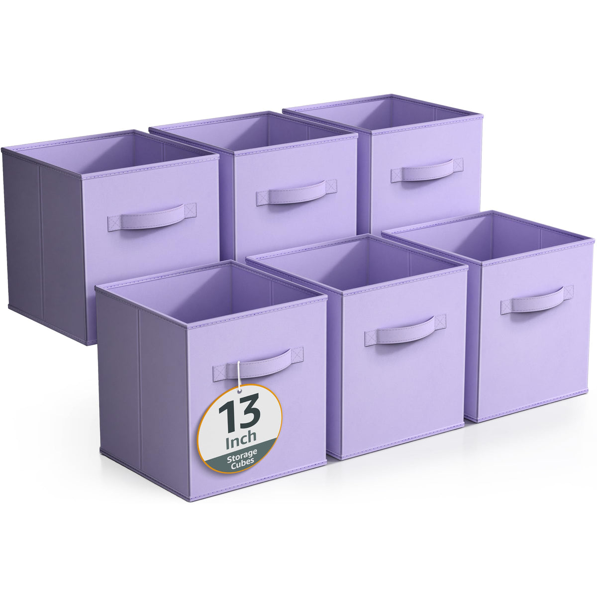 Sorbus Fabric Storage Cubes, 6-Pack Foldable Bins (11 Inch, Dark Green)