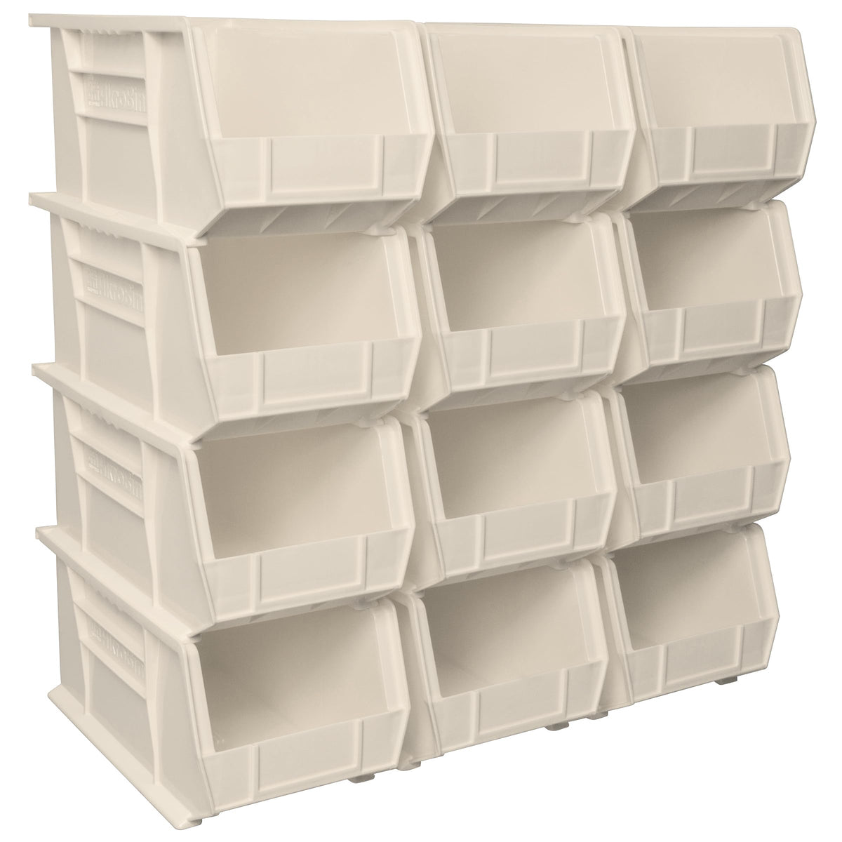 Akro-Mils 12 Pack AkroBins Plastic Storage Bins, Space-Saving Stackable Organizers for Garage, Classroom and Warehouse Organization, Blue
