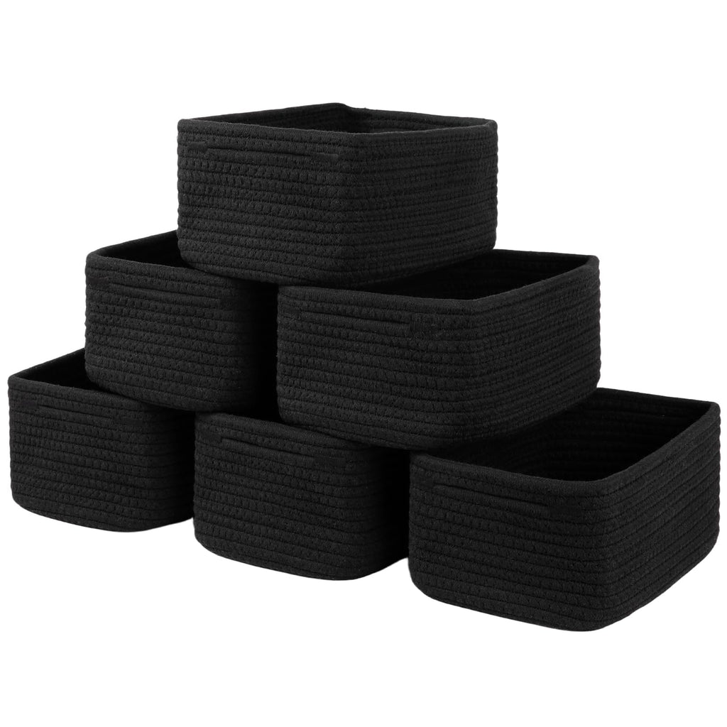 OIASKET 6 Pack Small Storage Baskets for Shelves, Basket for Organizing