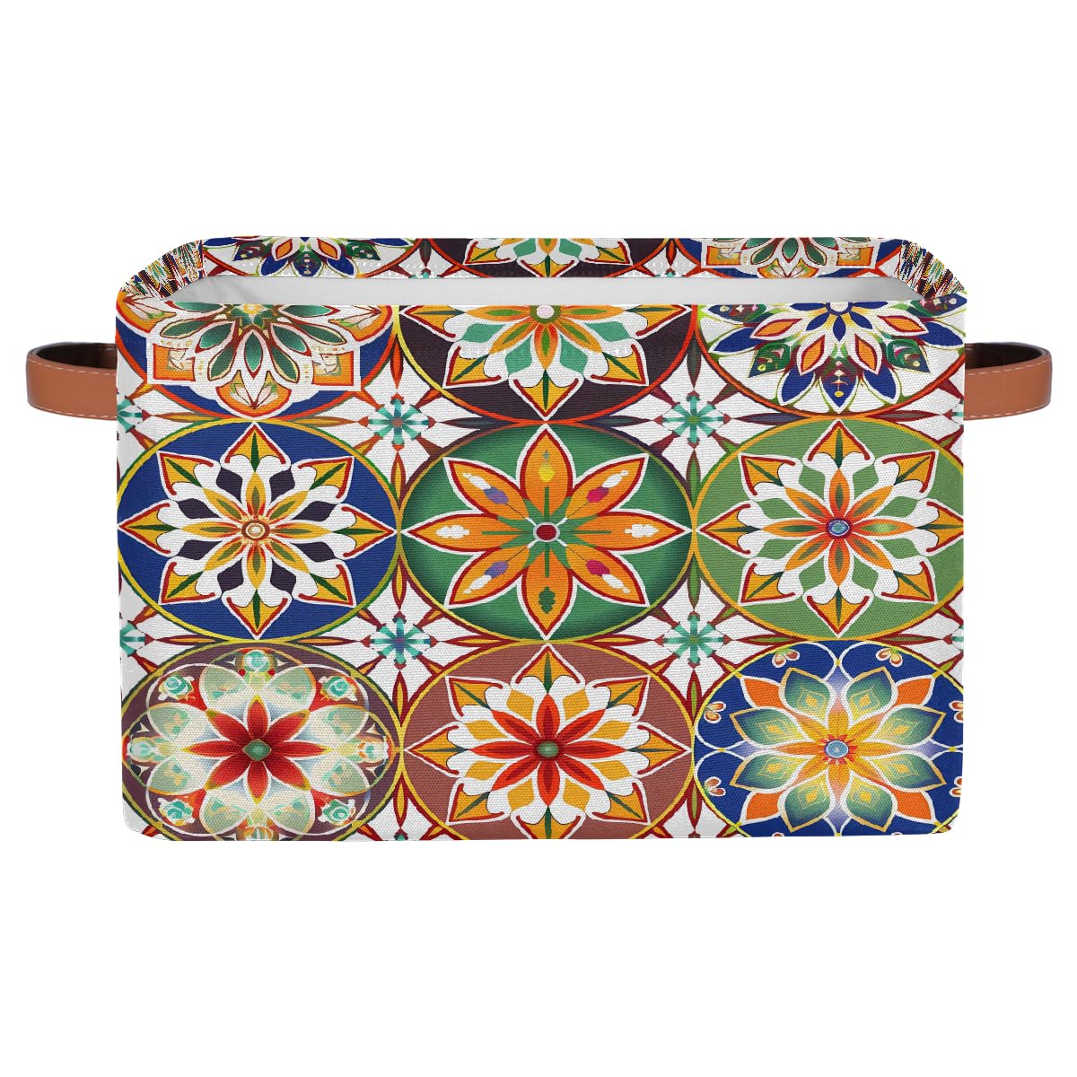 Wildflowers Plants Storage Baskets for Organizing, Fabric Collapsible Storage Bins Box Spring Esthetical Decorative Toy Organizer Baskets for Closet Shelves Gift Basket 1 Pc