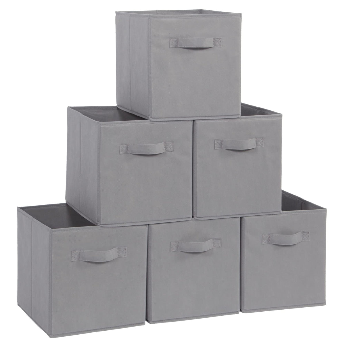 STORAGE MANIAC Storage Cubes, 11 Inch 6 Pack Collapsible Fabric Shelf Bins