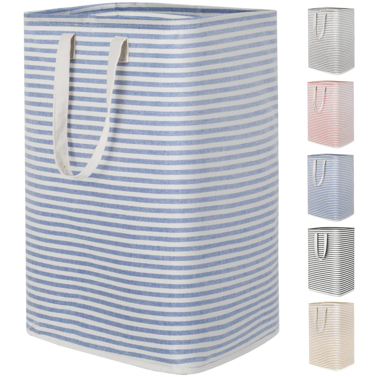 Lifewit 80L Large Laundry Baskets, 2 Pack, Reinforced Handles, Grey