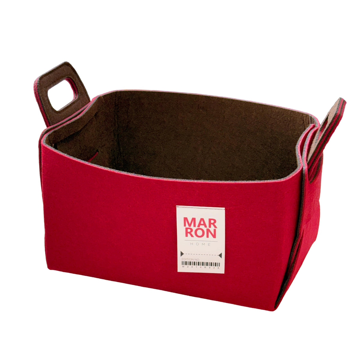 Collapsible Felt Olive Storage Bin Small 7.1"x5.1"x5.1" – Foldable Basket with Handles for Closet, Storage, Laundry Room Organization, Decorative Storage Baskets for Shelves, Nursery