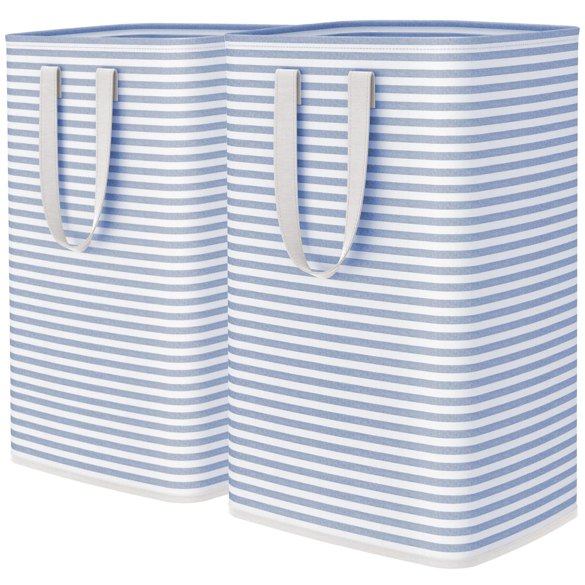 Lifewit 80L Large Laundry Baskets, 2 Pack, Reinforced Handles, Grey