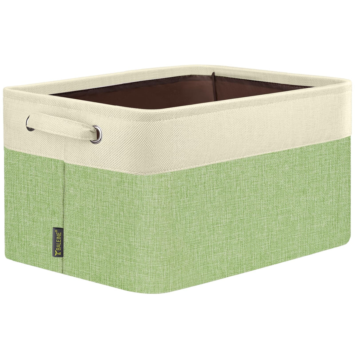 BALEINE 3 Pack Fabric Closet Storage Bins for Shelves, Linen Closet Organizers and Storage, Decorative Baskets for Organizing, Shelf, Clothes, Home, Office (Grey, 15"x11"x9.5")