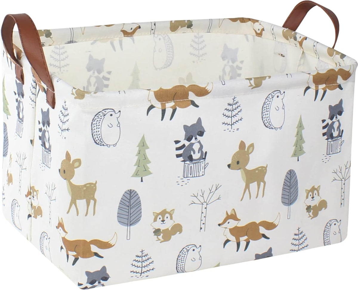 NTAOHAMPER Rectangular Storage Basket, Books Box, Gift Basket, Room Decor(Animal)
