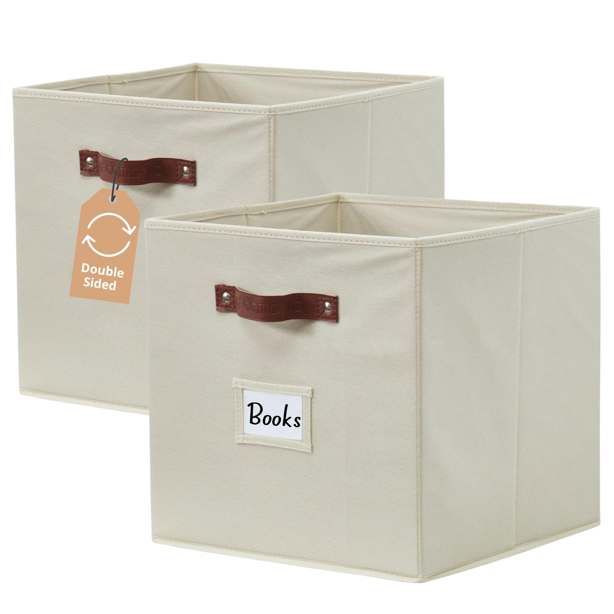 DECOMOMO Storage Bins, Cube Storage Bin with Labels