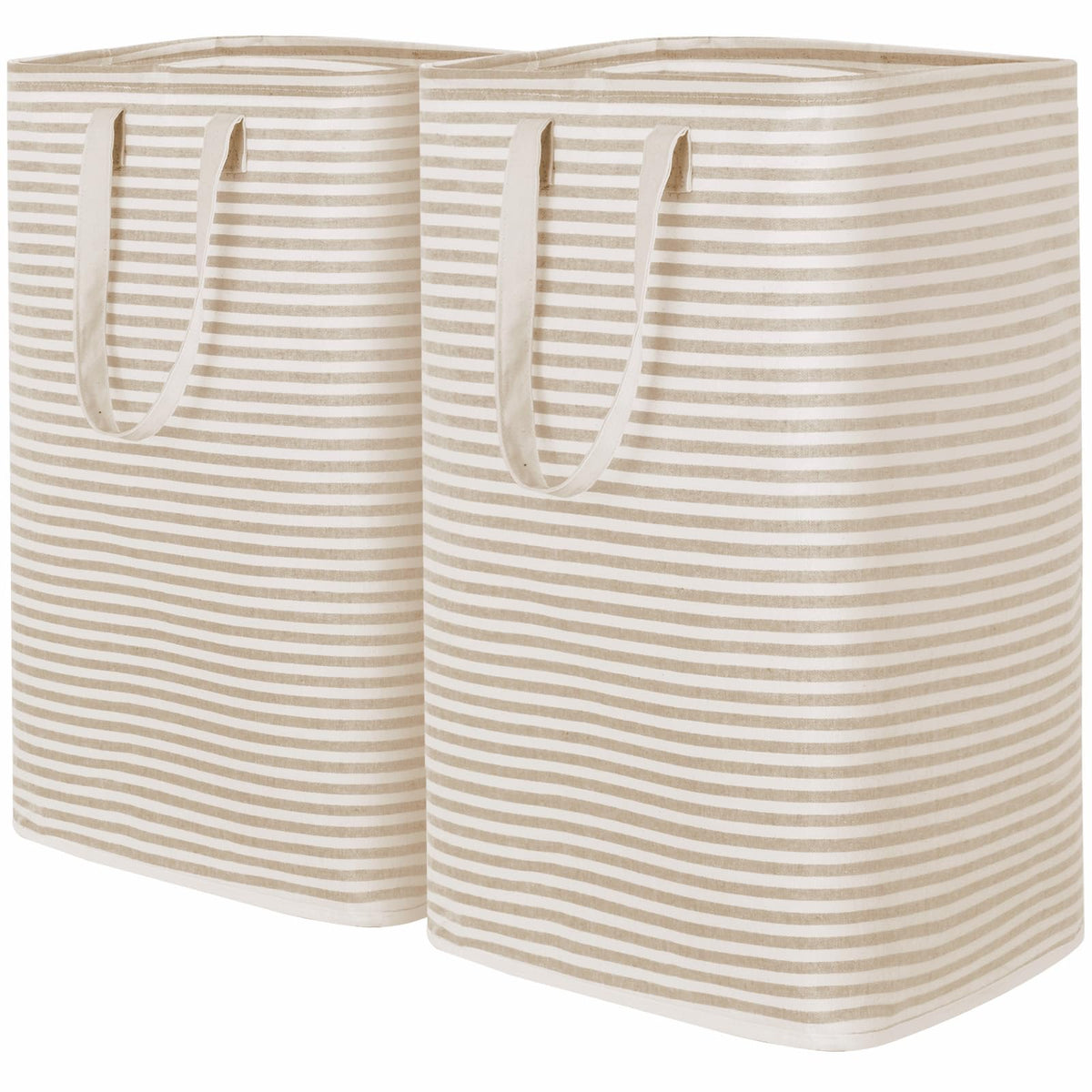 Lifewit 80L Large Laundry Baskets, 2 Pack, Reinforced Handles, Grey