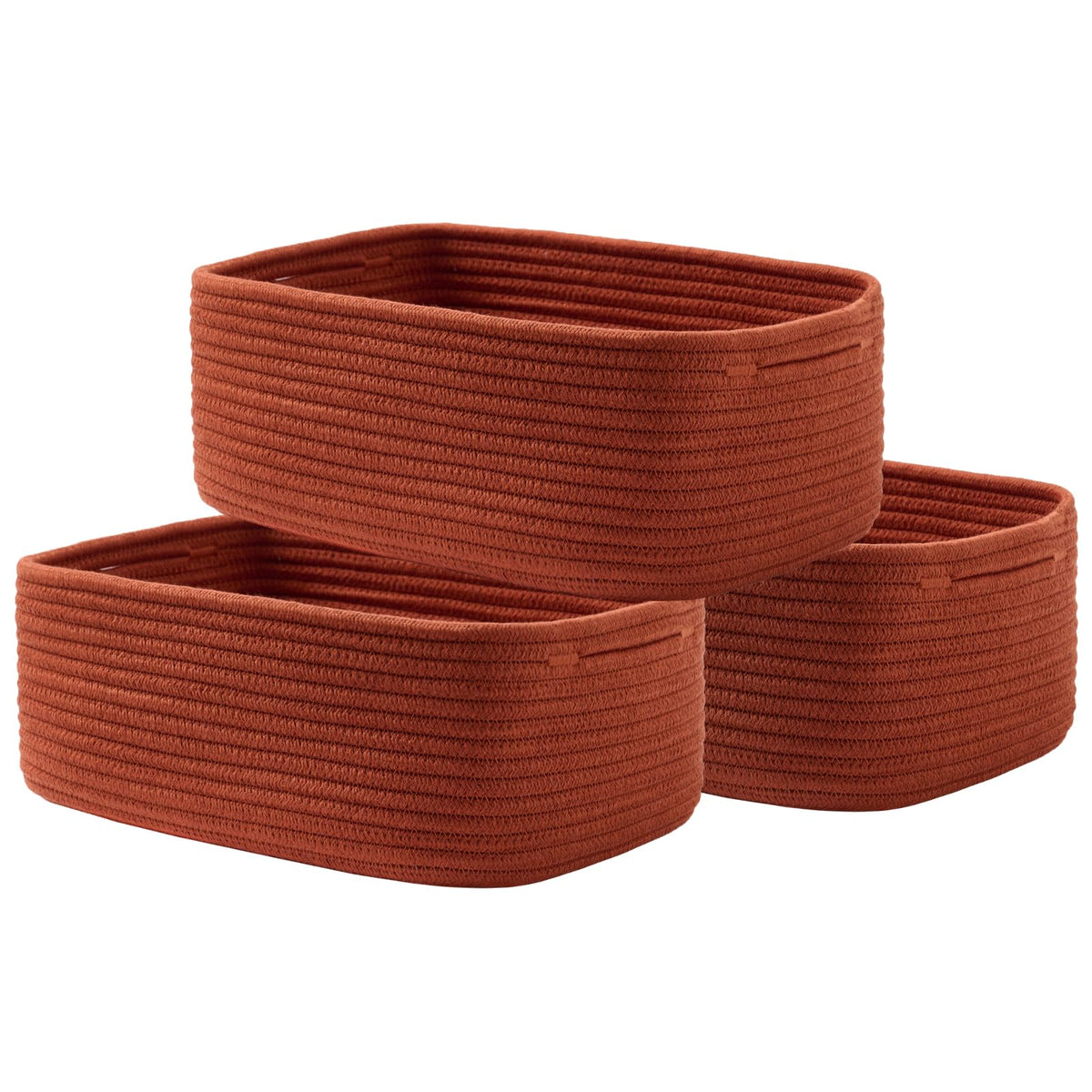 KALLAX Small Woven Storage Basket for Organizing, 12 x 8 x 4.5 inch, 3 Pack