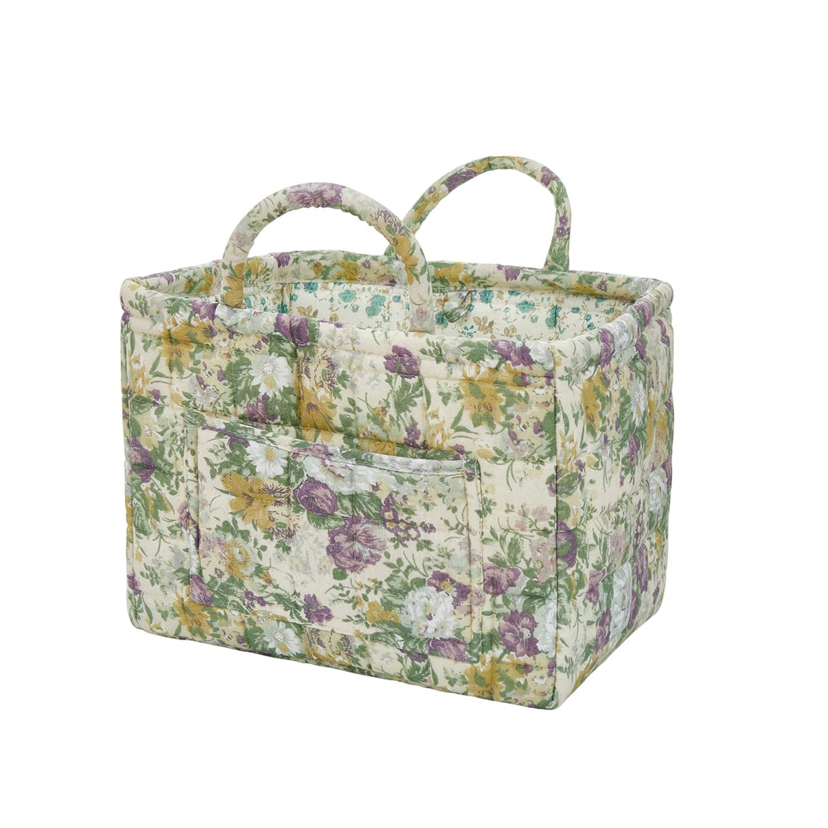 Boho Fabric Storage Basket, Large Capacity Laundry Basket, 12.2'' x 10.23'' x 10.23'' Collapsible Laundry Hamper with Easy Carry Handles (B Multi-Color 1, L)