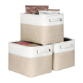 Foldable Storage Bin Collapsible Basket 12" x 10" x 9.5" Cube Storage Organizer Bins with Dual Carry Handles for Home Closet Shelves Drawers Organizer, Set of 3, Grey