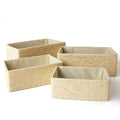 LA JOLIE MUSE Bathroom Basket Organizers, Paper Rope Storage, Grey 4 Pack