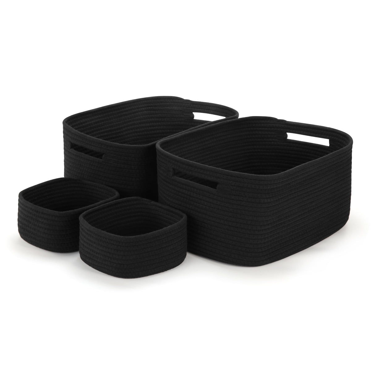 5 Pack Storage Baskets for Shelves, 17"x13"x7.5" & 7"x7"x3.5"
