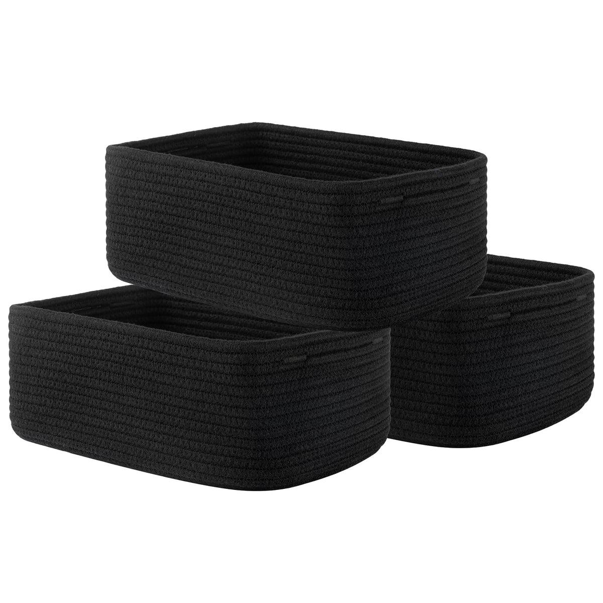 KALLAX Small Woven Storage Basket for Organizing, 12 x 8 x 4.5 inch, 3 Pack