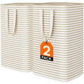 Lifewit 80L Large Laundry Baskets, 2 Pack, Reinforced Handles, Grey