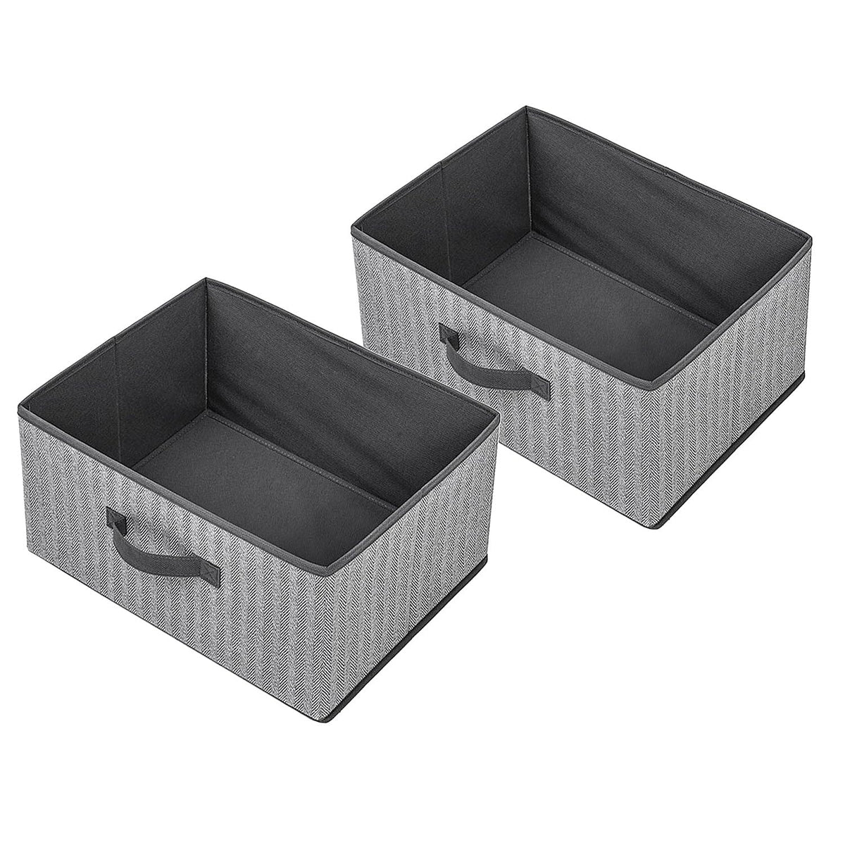 Storage Baskets, 11-Inch Woven Fabric Bins, Storage Cubes with Reinforced Handles, Organizer Bins for Closet Shelves, Foldable, for Toys, Clothes, Natural Beige (3PCS/Beige-11*11*7.8inch)