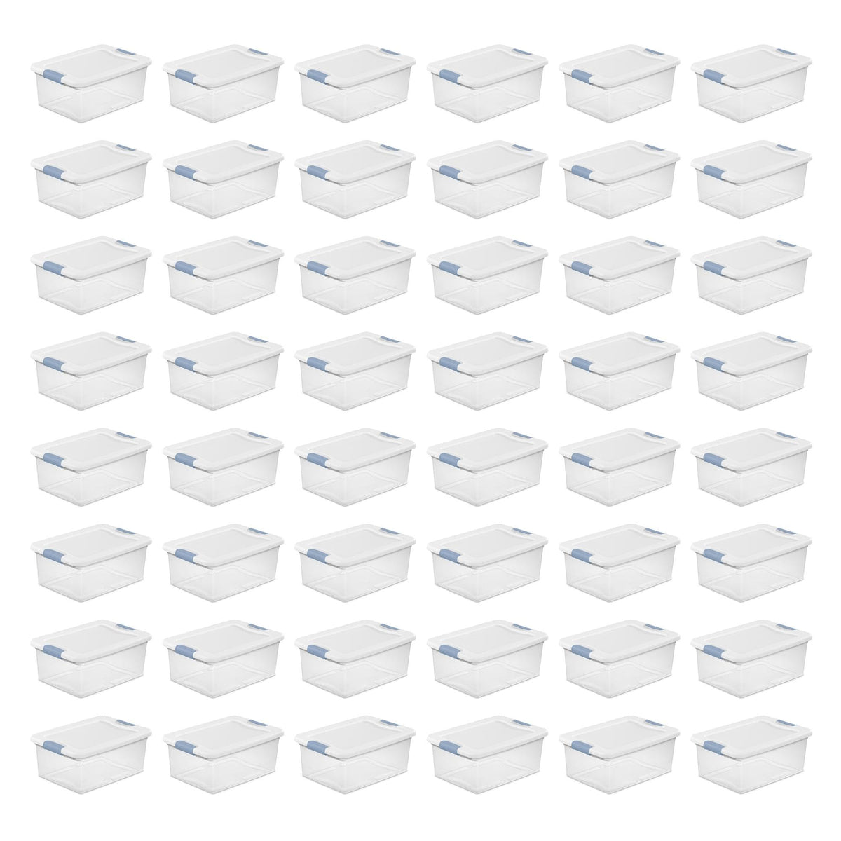 Sterilite Latching Box with Lids for Home and Office, 64 Quart, 4-Pack