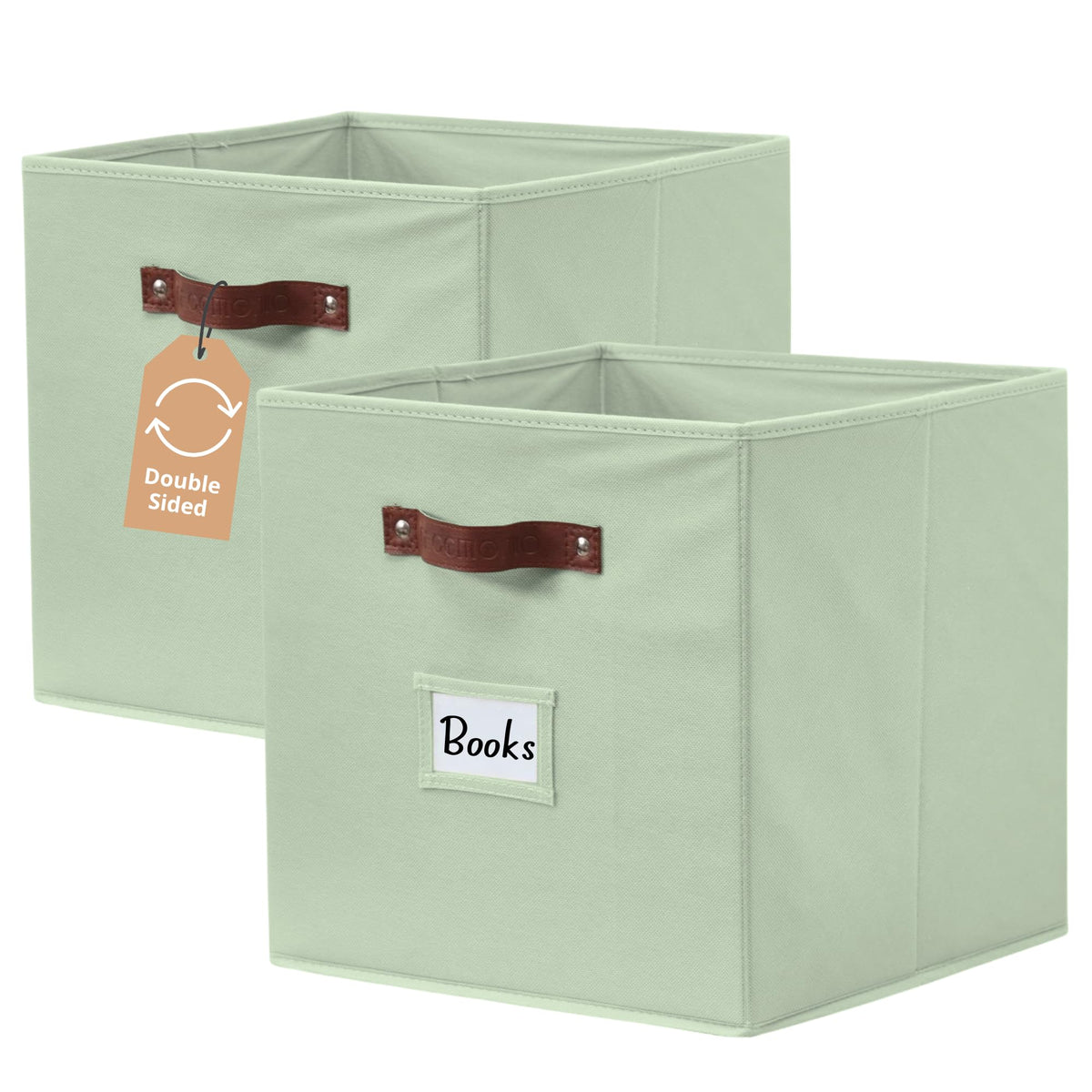 DECOMOMO Storage Bins, Cube Storage Bin with Labels