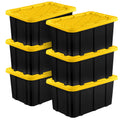 Sterilite Industrial Storage Tote with Lids for Garage, 38 Gallon, 4-Pack