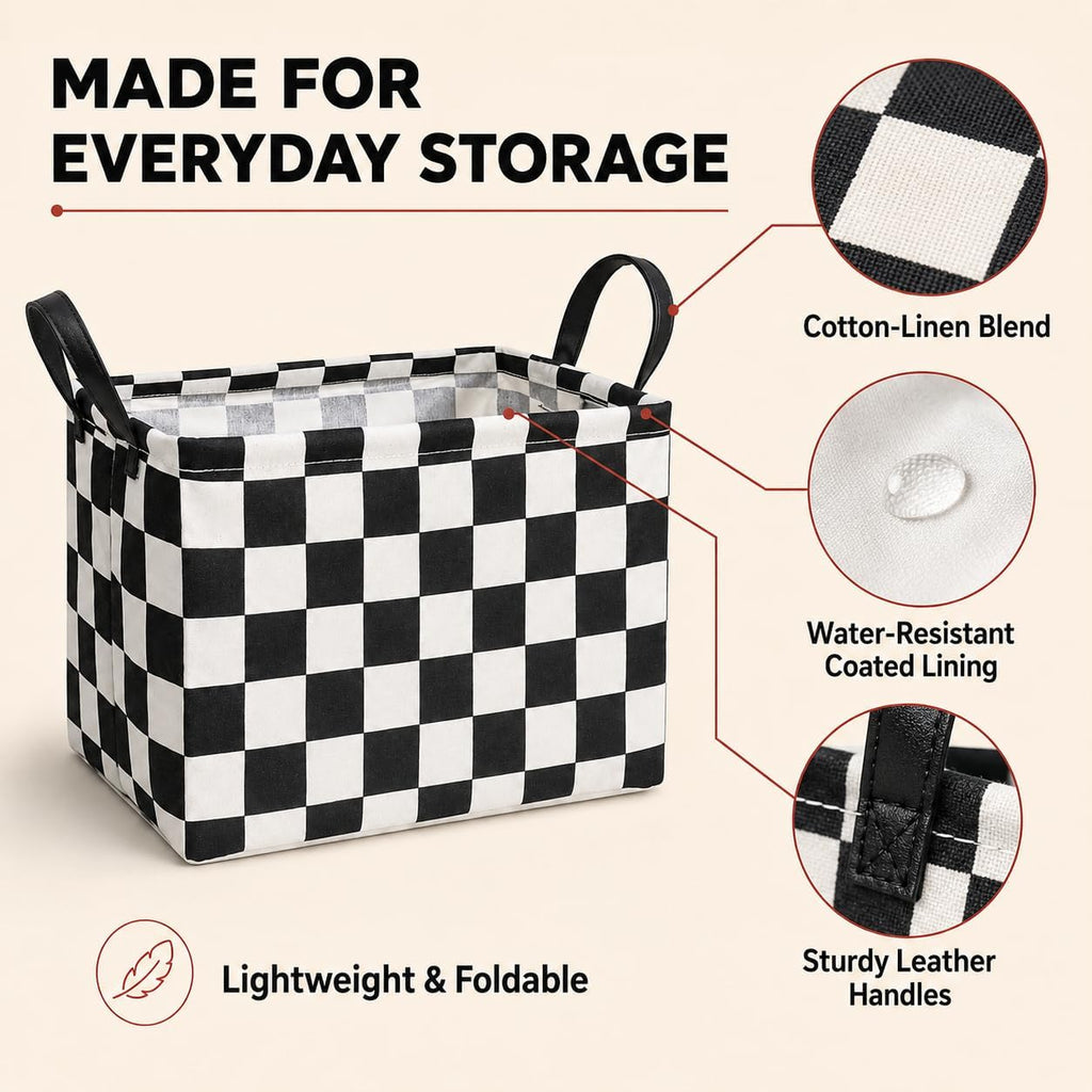 MAIZMZ Rectangular Storage Basket Collapsible Organizer Bin Waterproof Toy Box for Organizing Home/Dorm/Kitchen/Pet/Office/Closet/Shelf/Gift Baskets