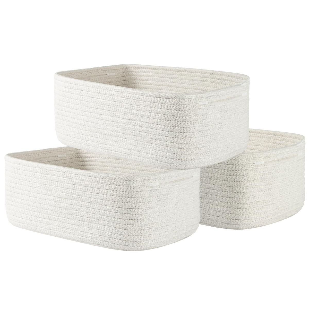 KALLAX Small Woven Storage Basket for Organizing, 12 x 8 x 4.5 inch, 3 Pack