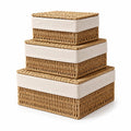Wicker Storage Baskets Set of 3, Bathroom & Shelf Bins