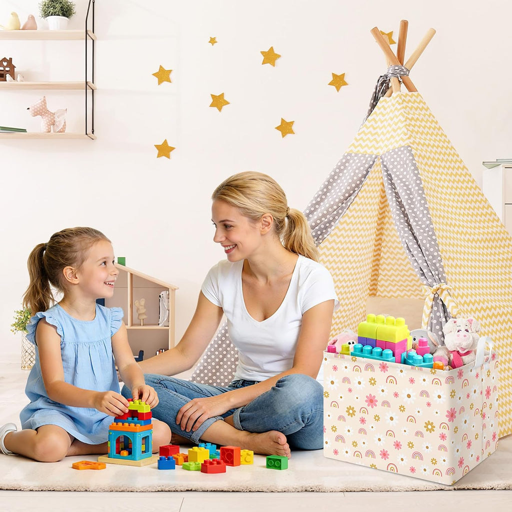 Collapsible Storage Basket Collapsible Fabric Laundry Basket with Handles