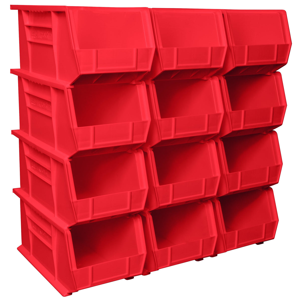 Akro-Mils 12 Pack AkroBins Plastic Storage Bins, Space-Saving Stackable Organizers for Garage, Classroom and Warehouse Organization, Blue