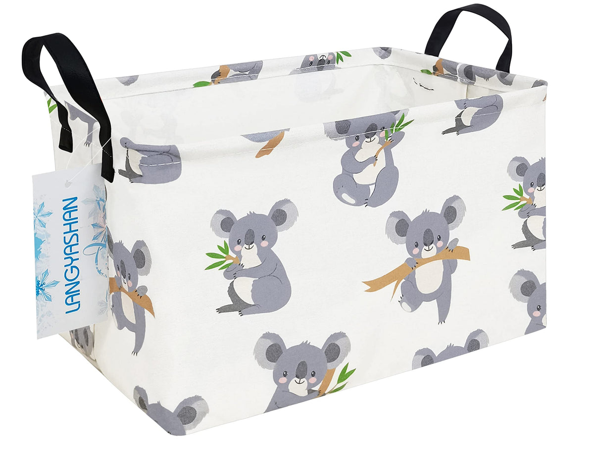 Rectangular Collapsible Grey Point Storage Basket Nursery Organizer