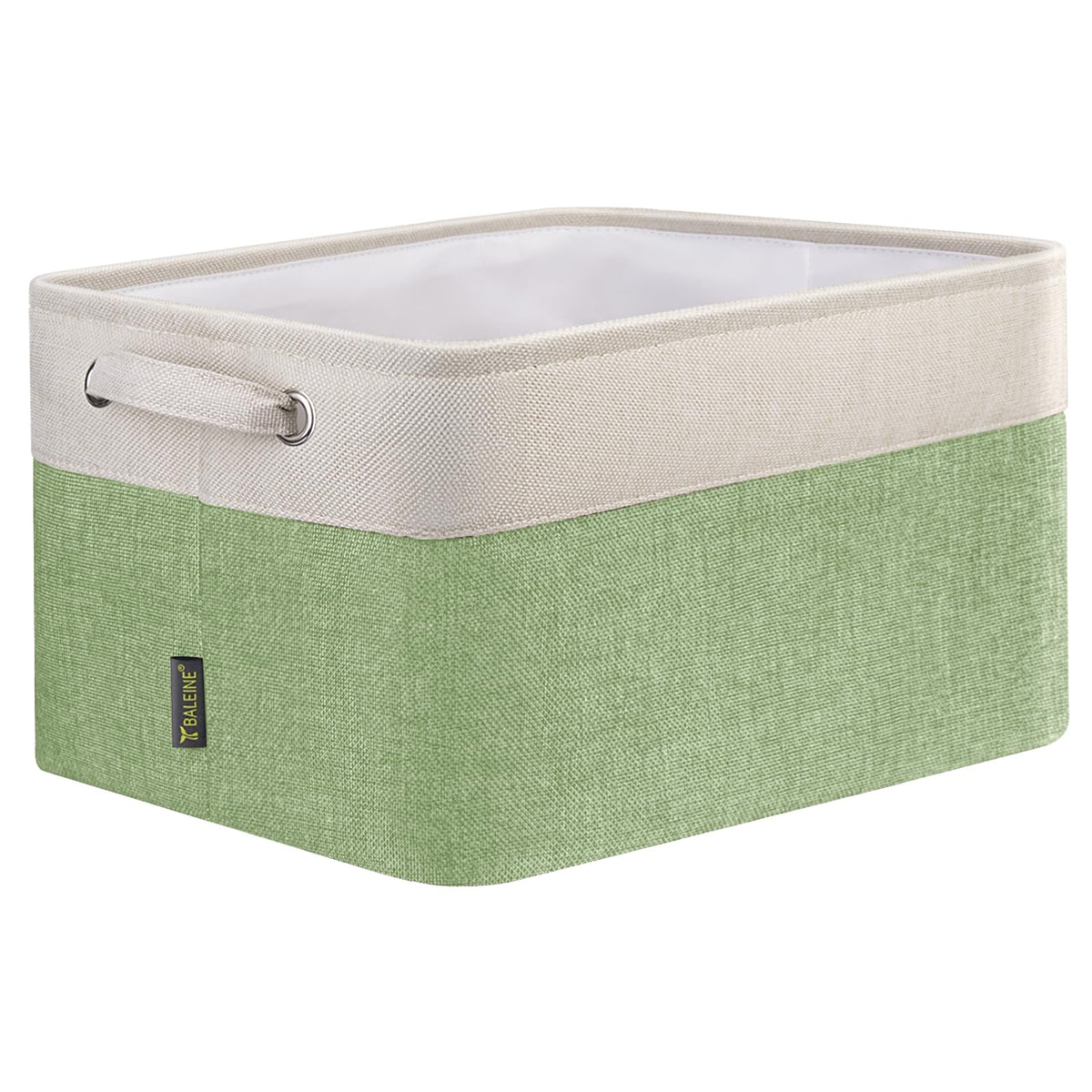 BALEINE 3 Pack Fabric Closet Storage Bins for Shelves, Linen Closet Organizers and Storage, Decorative Baskets for Organizing, Shelf, Clothes, Home, Office (Grey, 15"x11"x9.5")