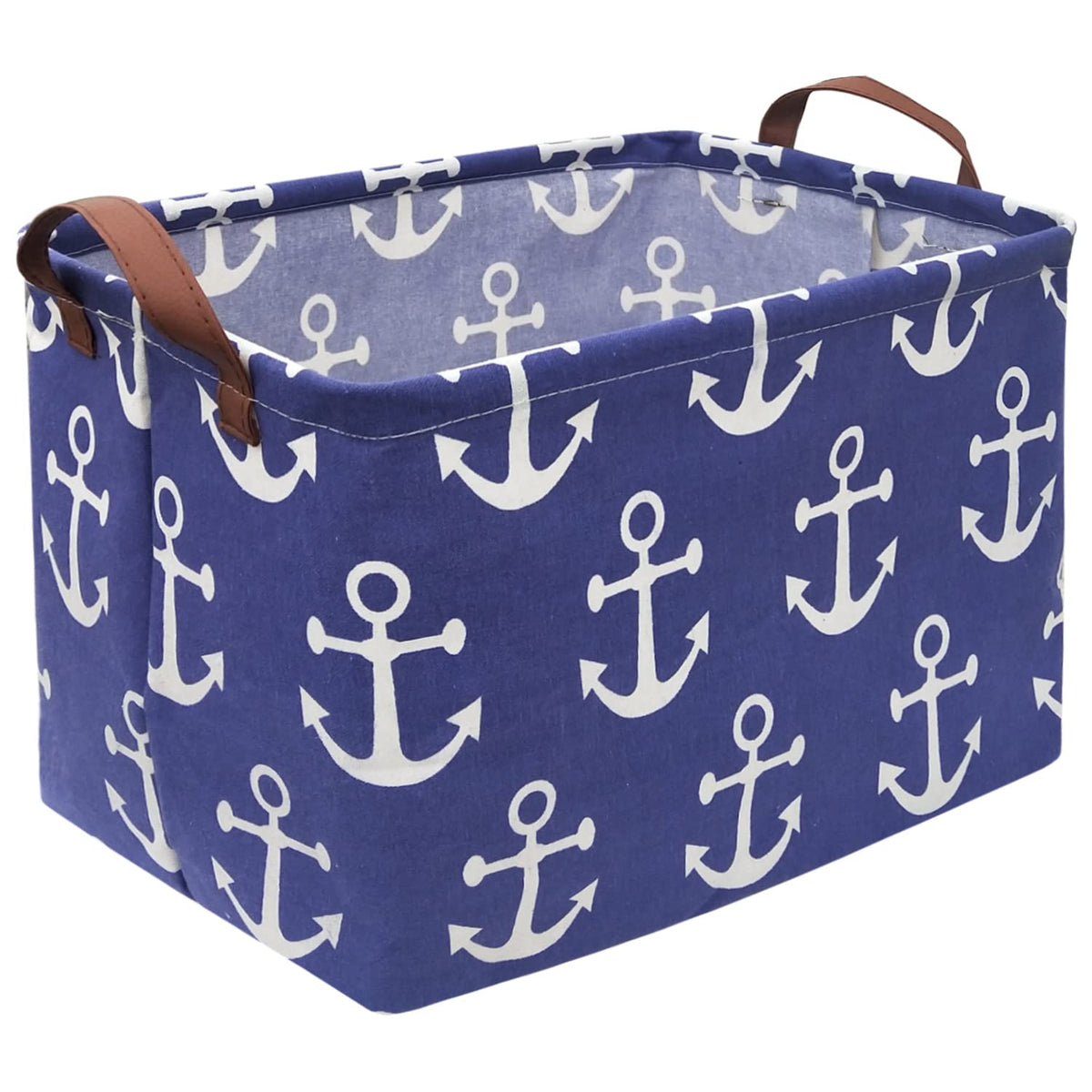 Rectangular Canvas Storage Bins,Waterproof Storage Basket,Collapsible Tree Organizer Bin with Handles for Clothes Storage,Book Bag (Tree)