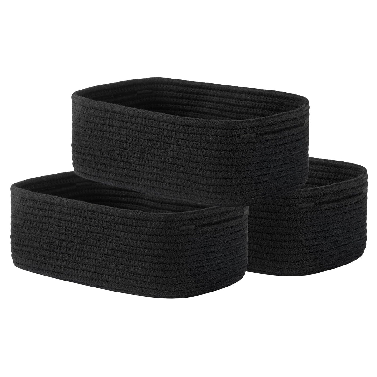KALLAX Small Woven Storage Basket for Organizing, 12 x 8 x 4.5 inch, 3 Pack