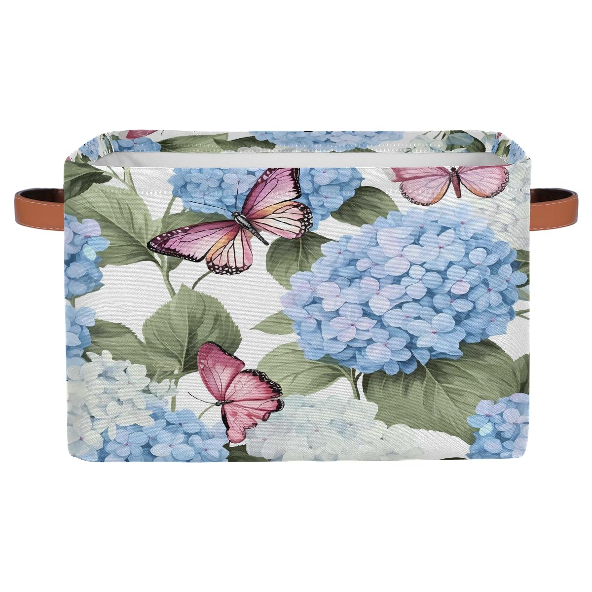 Wildflowers Plants Storage Baskets for Organizing, Fabric Collapsible Storage Bins Box Spring Esthetical Decorative Toy Organizer Baskets for Closet Shelves Gift Basket 1 Pc