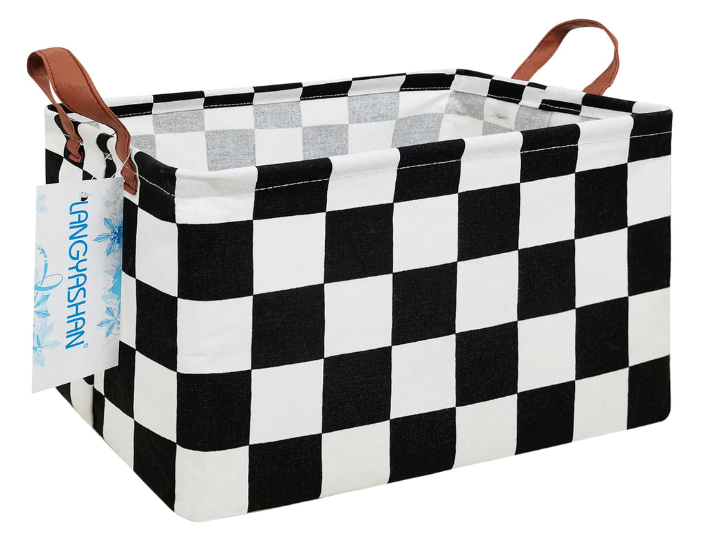 Rectangular Collapsible Grey Point Storage Basket Nursery Organizer