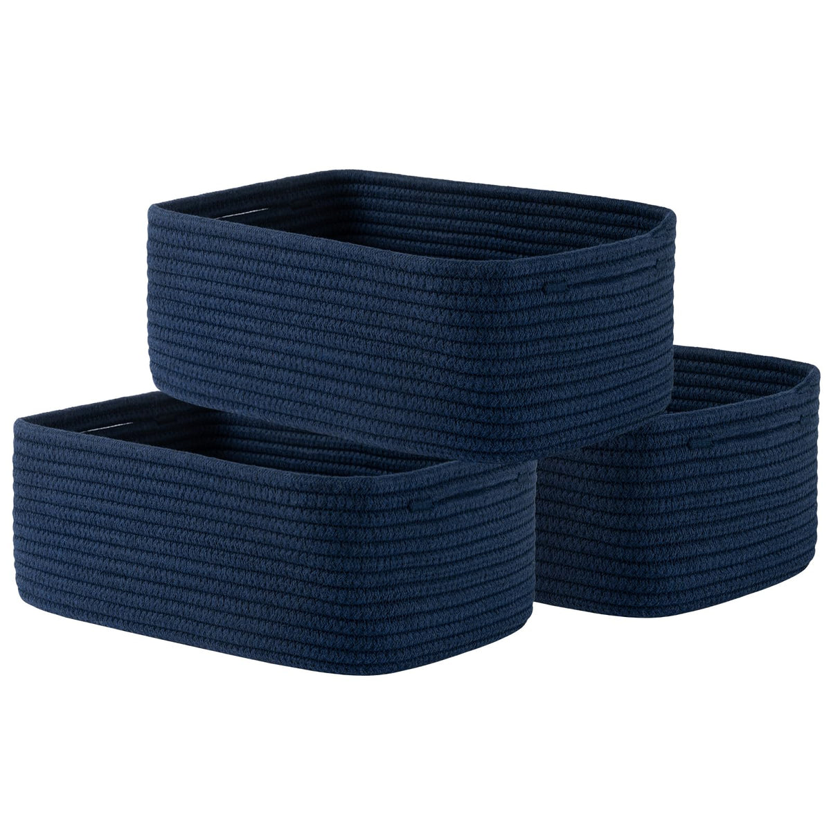 KALLAX Small Woven Storage Basket for Organizing, 12 x 8 x 4.5 inch, 3 Pack