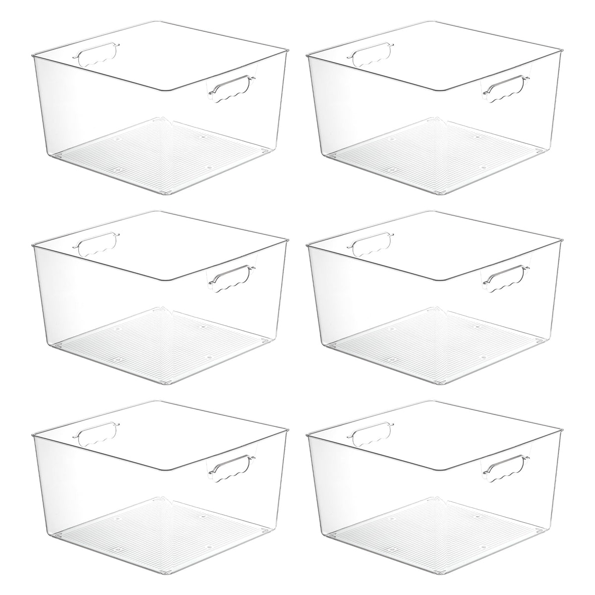 Vtopmart 4 Pack Extra Large Clear Storage Bins, 11x11 Cube Organizer