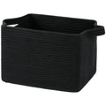 OIAHOMY Woven Storage Basket, Small Baskets for Organizing Brown & White