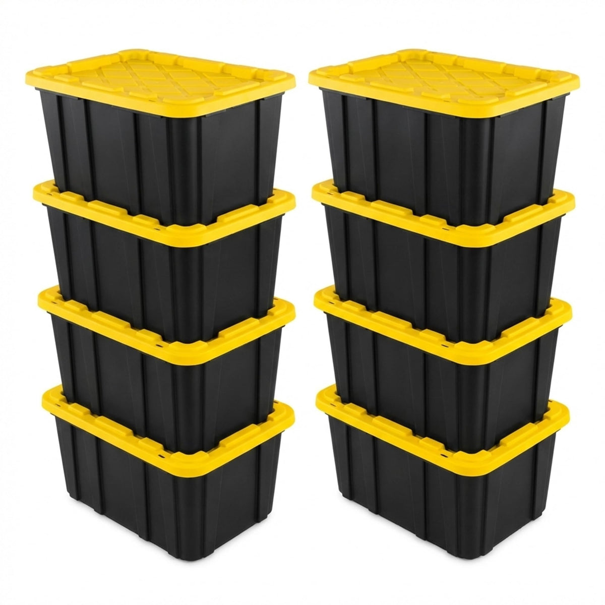 Sterilite Industrial Storage Tote with Lids for Garage, 38 Gallon, 4-Pack