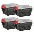 Rubbermaid 48 Gallon Black Action Packer Lockable Latch Indoor and Outdoor Storage Box Container for Home, Garage, Backyard, Single