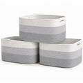 OrganiHaus Rainbow Baskets for Shelves, Set of 3, 15x9x10