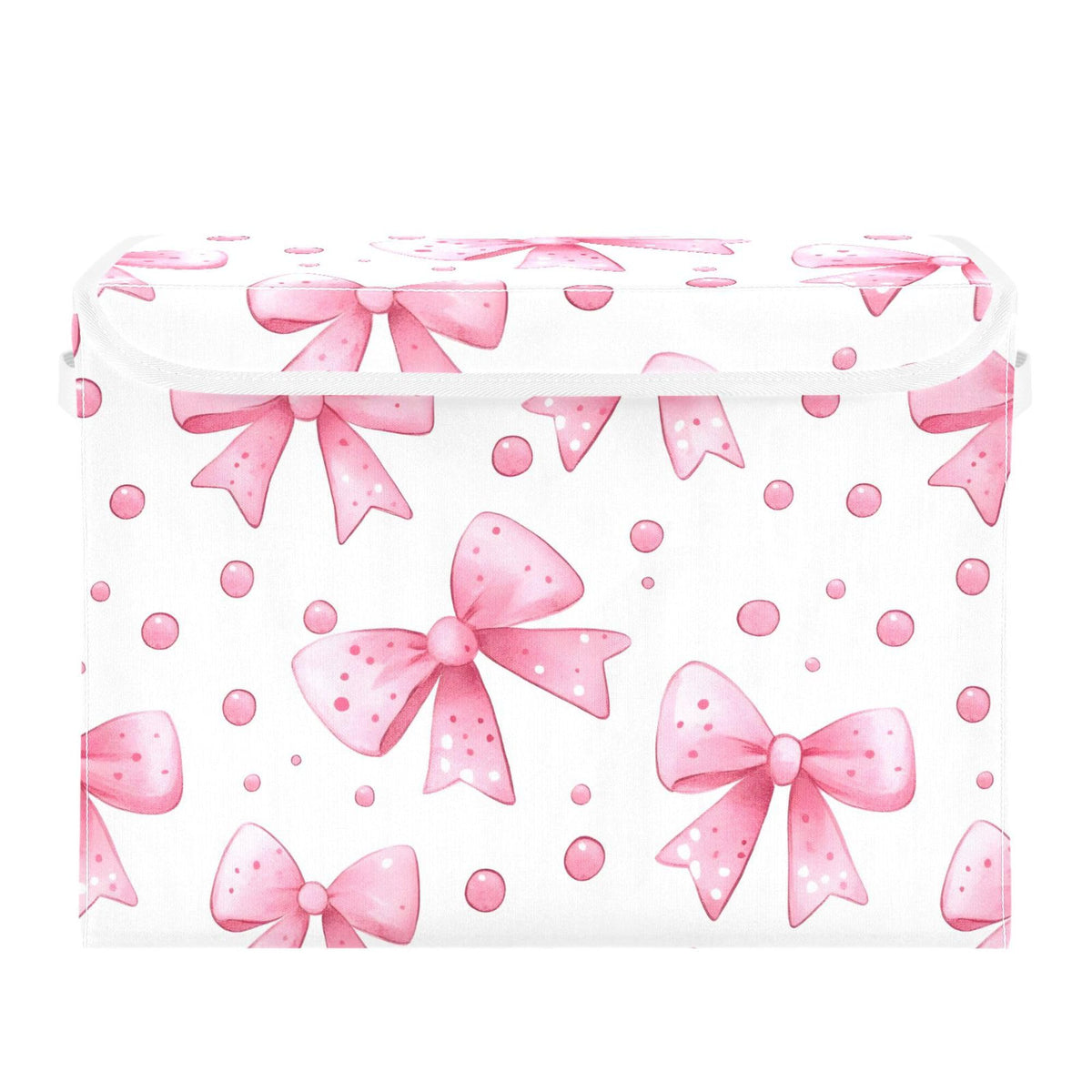 Vintage Colorful Herbs and Wild Flowers Floral Storage Bins with Lids and Carrying Handle,Foldable Storage Boxes Organizer Containers Baskets Cube with Cover for Home Bedroom Closet Office