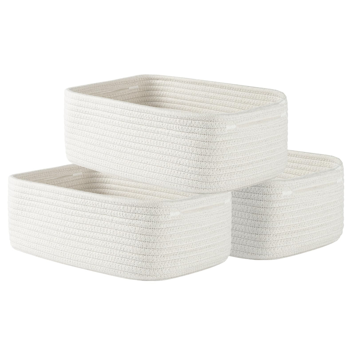 KALLAX Small Woven Storage Basket for Organizing, 12 x 8 x 4.5 inch, 3 Pack
