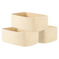 KALLAX Small Woven Storage Basket for Organizing, 12 x 8 x 4.5 inch, 3 Pack